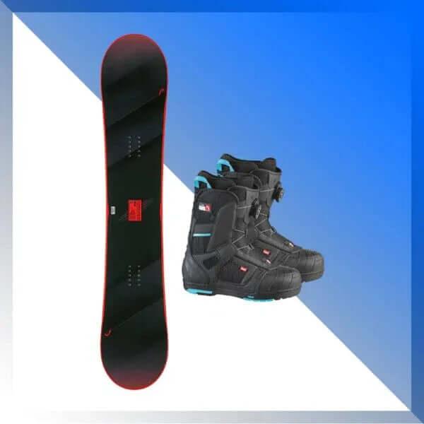 Snowboardverleih in Canillo: Board und Schuhe