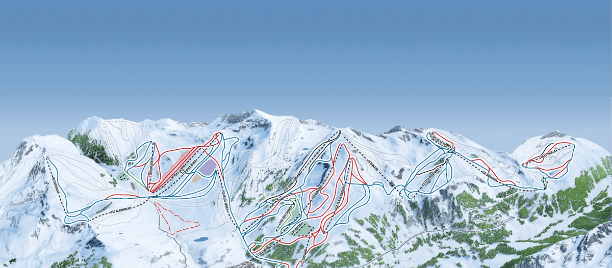 Karte der Pisten Baqueira