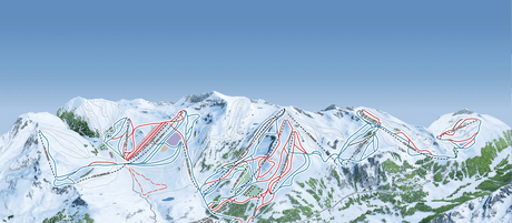 Karte der Pisten Baqueira